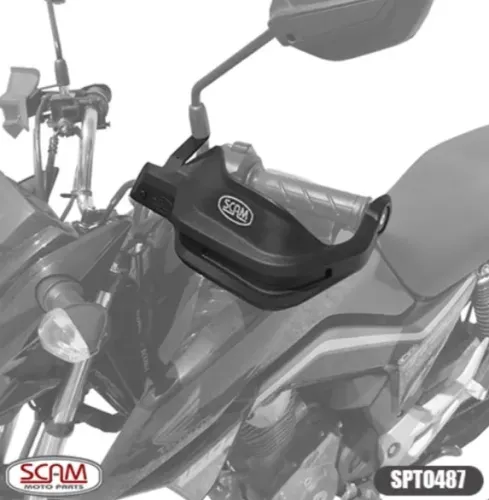 Protetor de mão Honda CG todas 2009+ / Honda Pop 100 110 2007+ /Yamaha Fazer 150 2014-2015