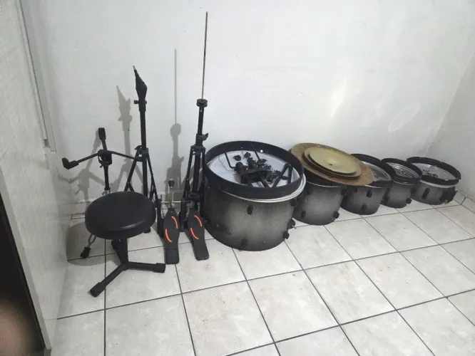 Bateria Acústica Completa - Ótimo Custo-Benefício