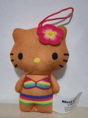 Chaveiro Pelúcia Hello Kitty MC Donalds 2025 Colecionável Aniversário de 50 Anos - Surf