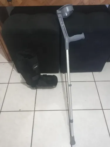 bota ortopedica e bengala regulavel