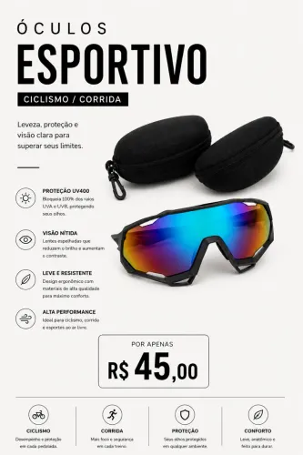 Óculos esportivo