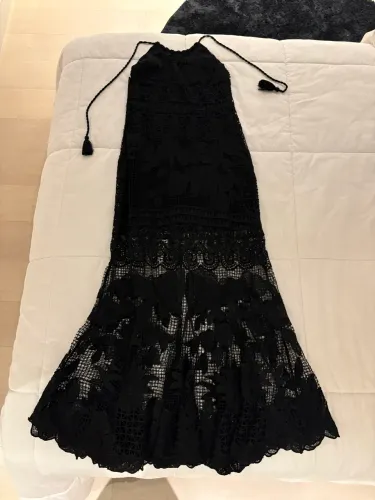 Vestido farm renda preto