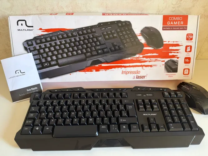 Combo Gamer Multilaser teclado + mouse sem fio.