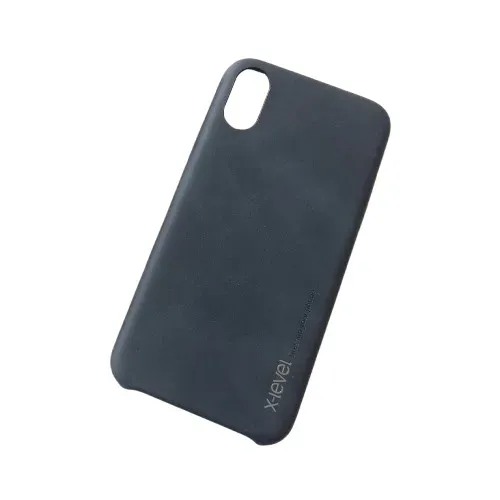Capa para iPhone X / XS Vintage Textura Couro Preta