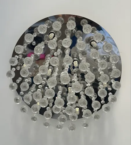 Lustre chuva de cristal redondo 