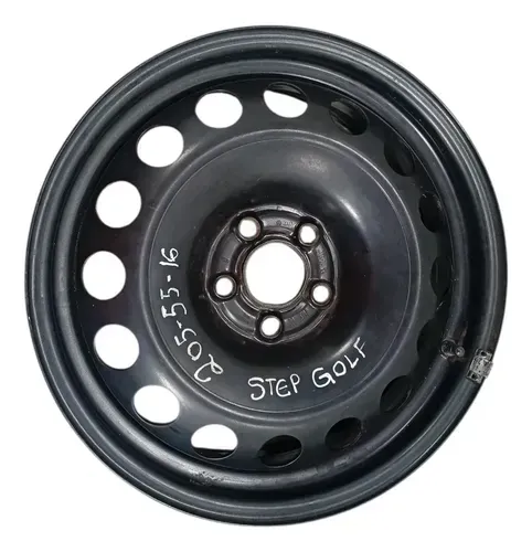 Roda Estepe Aro 16 Ferro 5 Furro Golf Bora Polo 1999 2024 Preto