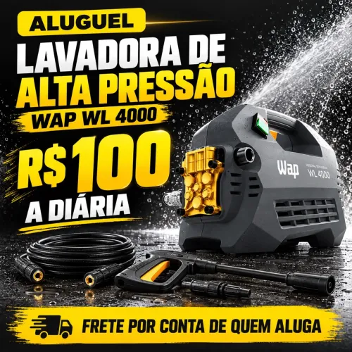 Alugo Lavadora de Alta Pressão WAP WL 4000 ? R$ 100 a diária