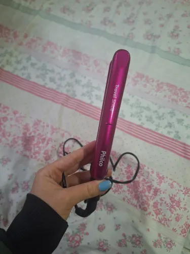 mini chapinha bivolt rosa philco, ideal para bolsa/viagem, compacta, leve,esquenta rápido