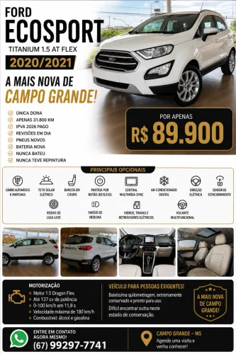 Ford Ecosport Titanium 1.5 12V Flex 5P AUT 2021