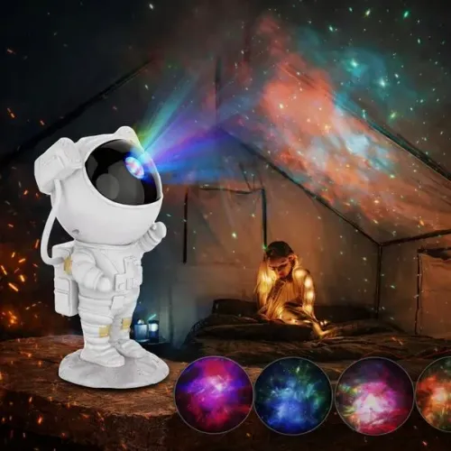 Luminária Astronauta Projetor Galáxia Led