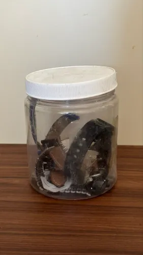 pote de relogio com carcaças