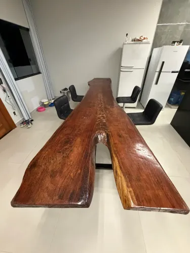 Mesa de madeira 4 metros Rústica