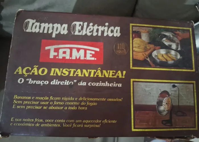 Antiga tampa elétrica, aquecedor FAMA década 70
