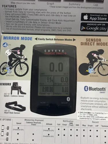 Ciclocomputador cateye Padrone Smart+ Modelo CC-SC100B STRAVA