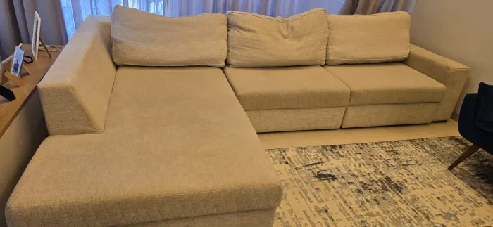 Sofá retratil com chaise lado direito tamanho 3,30 ótimo estado