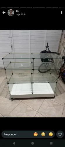 Estante de vidro 