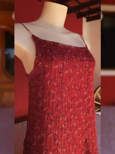 Vestido farm seda vermelho M