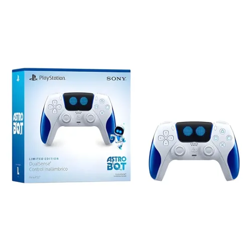 Controle PlayStation Sony Dualsense PS5 Astro Bot branco Edição Limitada