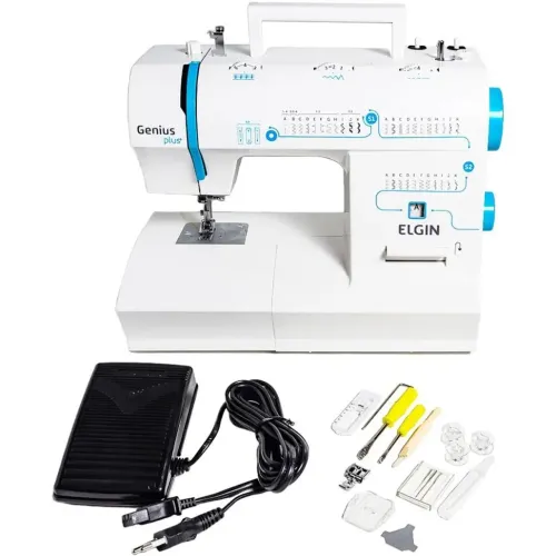 Máquina De Costura Elgin Genius Plus 31 Pontos 127v 
