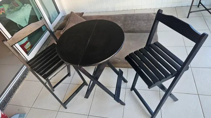 Mesa bistrô alta pra bar com 2 cadeiras