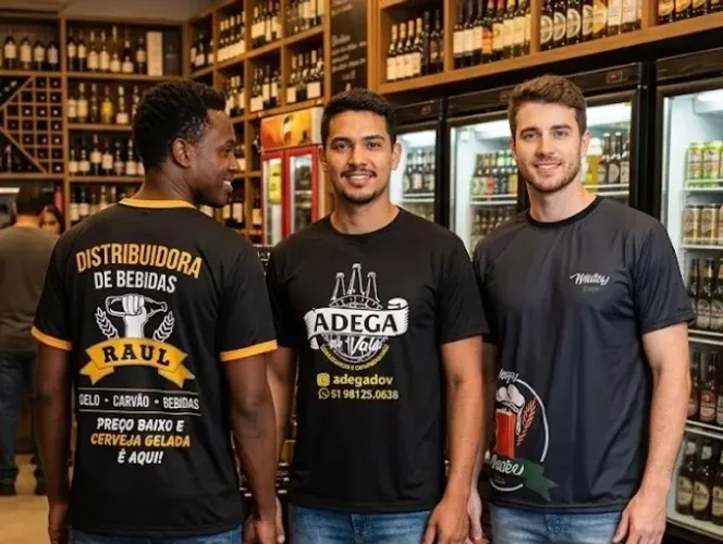 10 Camisas Personalizadas Para Uniforme de Depósito de Bebidas / Malha Dry-fit