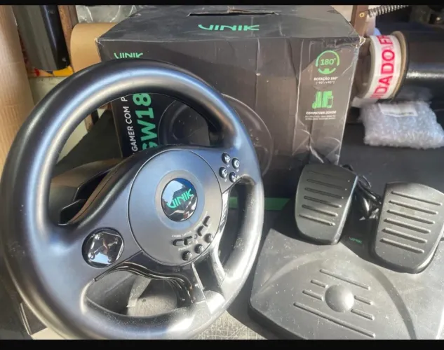 VOLANTE GAMER COM PEDAL GW180 VINIK PARA PC / PS4 / XBOX/SWITCH