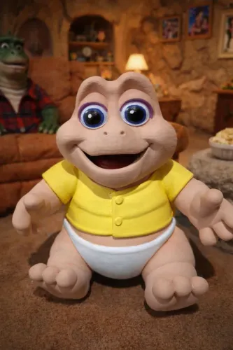 BABY Dinossauro 22cm - Família Dinossauros 3D Pintado à Mão | Peça Exclusiva