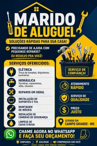 Marido de aluguel, reparos, eletricista, hidráulica 
