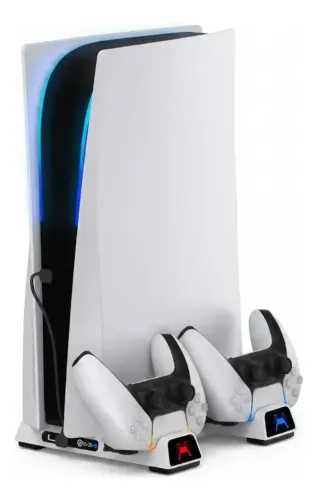 CARREGADOR BASE COOLER OIVO PS5 VERTICAL LED (CAIXA ABERTA)