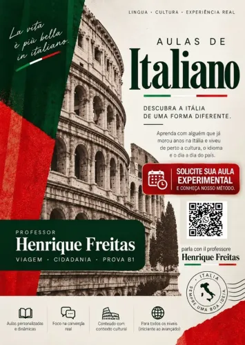 Aulas de Italiano. Professor de Italiano