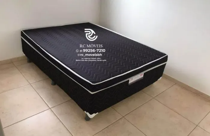 Cama box casal com Molas Ensacadas OrthoBox 1.38x1.88 Completa - Promocao