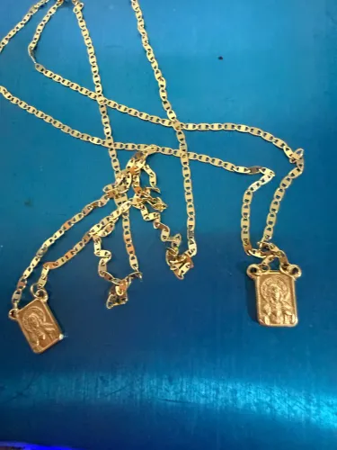 Escapulário Piastrine ouro 18k 2,9g garantia eterna certificado