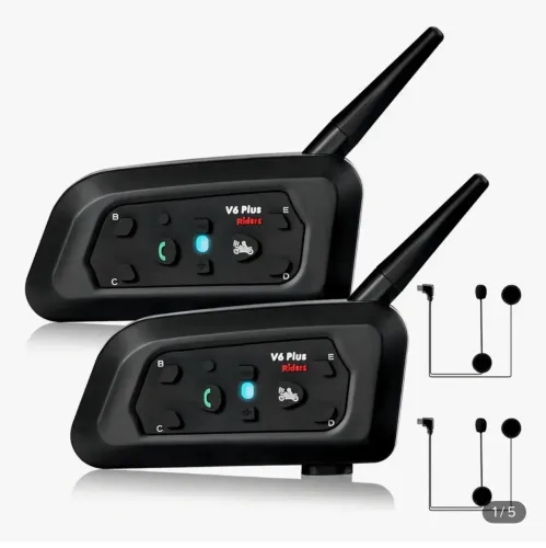 2 Intercomunicador V6 Pro 1200 Capacete Moto Bluetooth