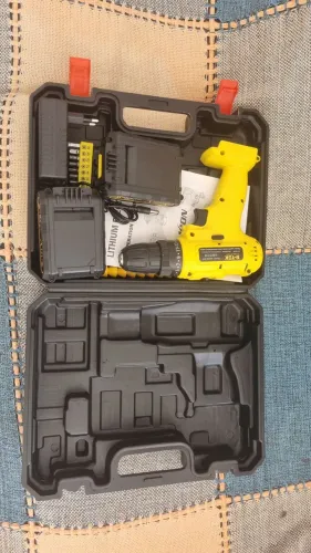 Parafusadeira Furadeira Sem Fio 48V 340W 1550 RPM Com Maleta Completa