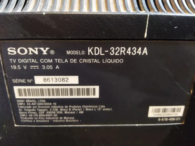 Tv tela trincada peças Sony