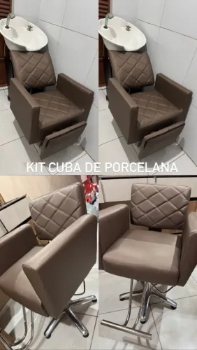 Kit cadeira e lavatório