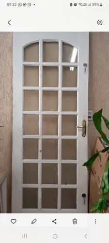 Porta em sucupira 83 x 210cm com duas tetra chaves