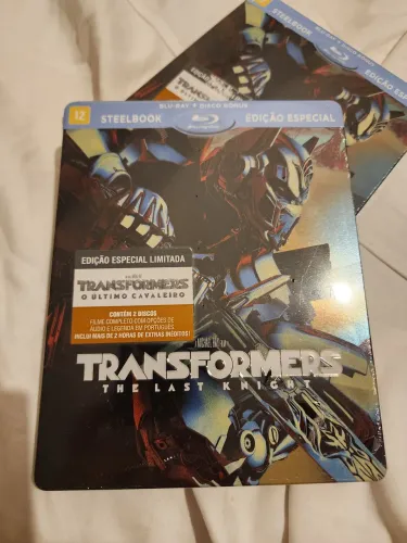 Steelbook Blu Ray Transformers O Último Cavaleiro 2 discos lacrado