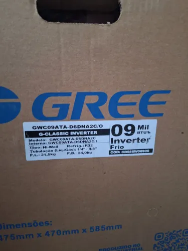 Ar condicionado GREE 9 Btus Inverter Frio