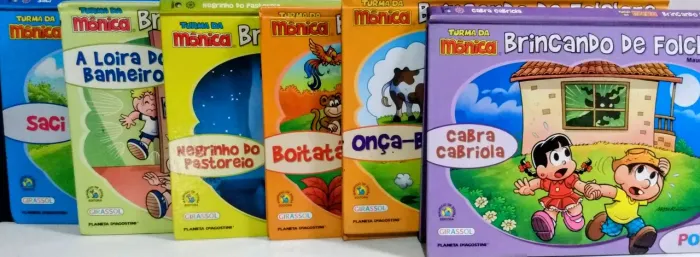 Livros Infantis Coleção Turma da Mônica Brincando De Folclore Pop -Up - 6 Vol 