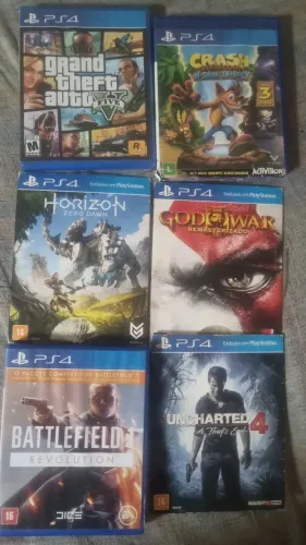 Lote de 6 jogos de ps4