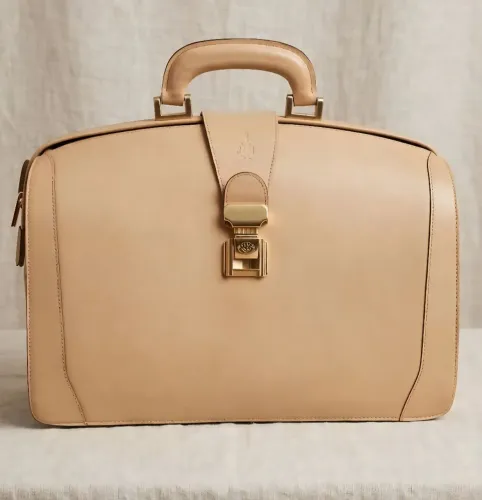 Bolsa bau Datelli couro legítimo