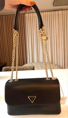 Bolsa Guess Daryna II Convertible Crossbody Preta - Nova com Etiqueta