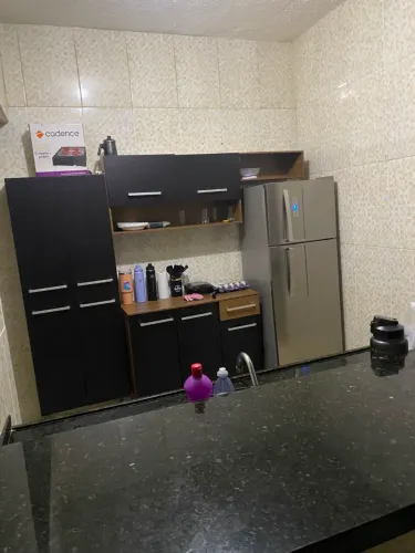 Armário de cozinha compacta rustic/preto emilr top madesa