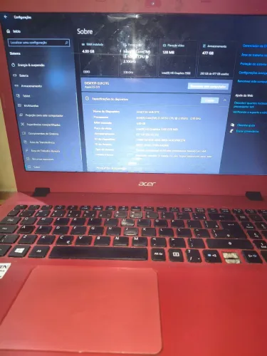 Notebook Acer Aspire E5-573 - Intel Core i3 | SSD 477 GB | Windows Instalado
