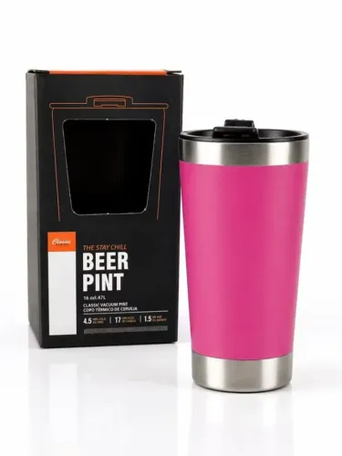 Copo Térmico 470ml com Tampa - Rosa e Roxo