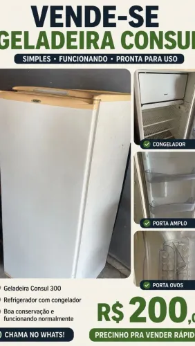 Vendo geladeira consul