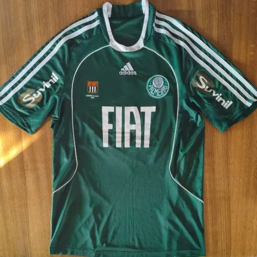 camisa original 2008 palmeiras adidas fiat verde tamanho m 2009 #9