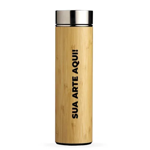 Garrafa Bambu Personalizada Térmica 500ml