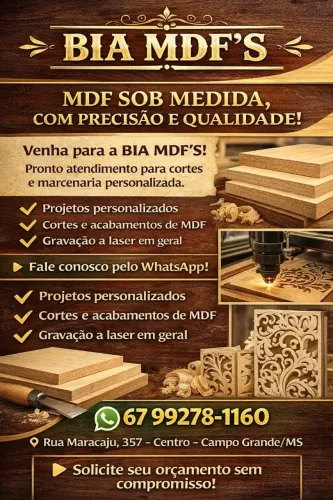 MDF acrílico gravação 